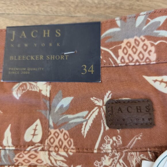 Jachs New York Bleecker Shorts Mens 34 Hawaiian Aloha Print Summer Nautical  BEW - Picture 13 of 15